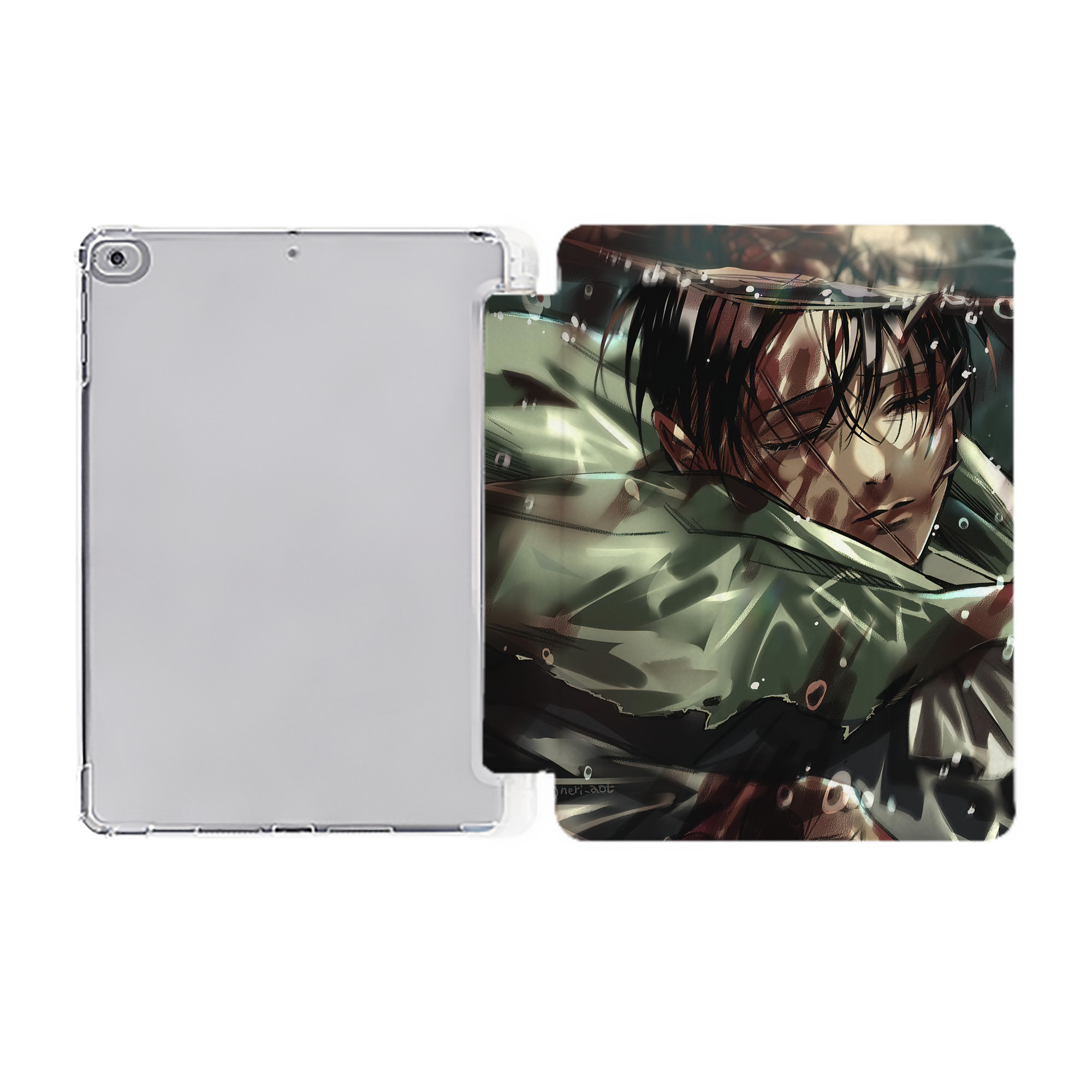 （画像用） 進撃の巨人 Attack on Titan IPad ケース ペン収納付き 三つ折りスタンド PUレザー×シリコン 対応機種9.5/10.5/10.9インチ